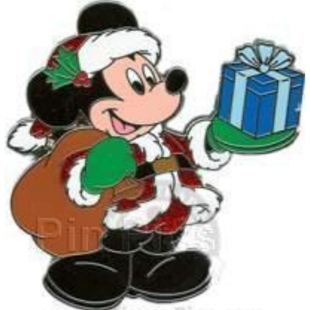 Disney Pin Mickey Mouse Santa Claus Present 73818 DLR Countdown to Christmas